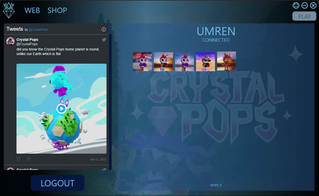 Crystal Pops launcher